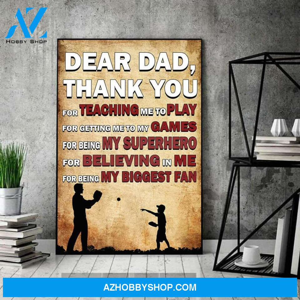 Dad and son Canvas And Poster, Wall Decor Visual Art, Gift Father's Day