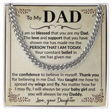 Dad Blessed Cuban Link Chain Necklace for Men