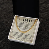 Dad Blessed Cuban Link Chain Necklace for Men