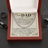 Dad Blessed Cuban Link Chain Necklace for Men