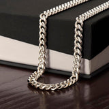 Dad Blessed Cuban Link Chain Necklace for Men