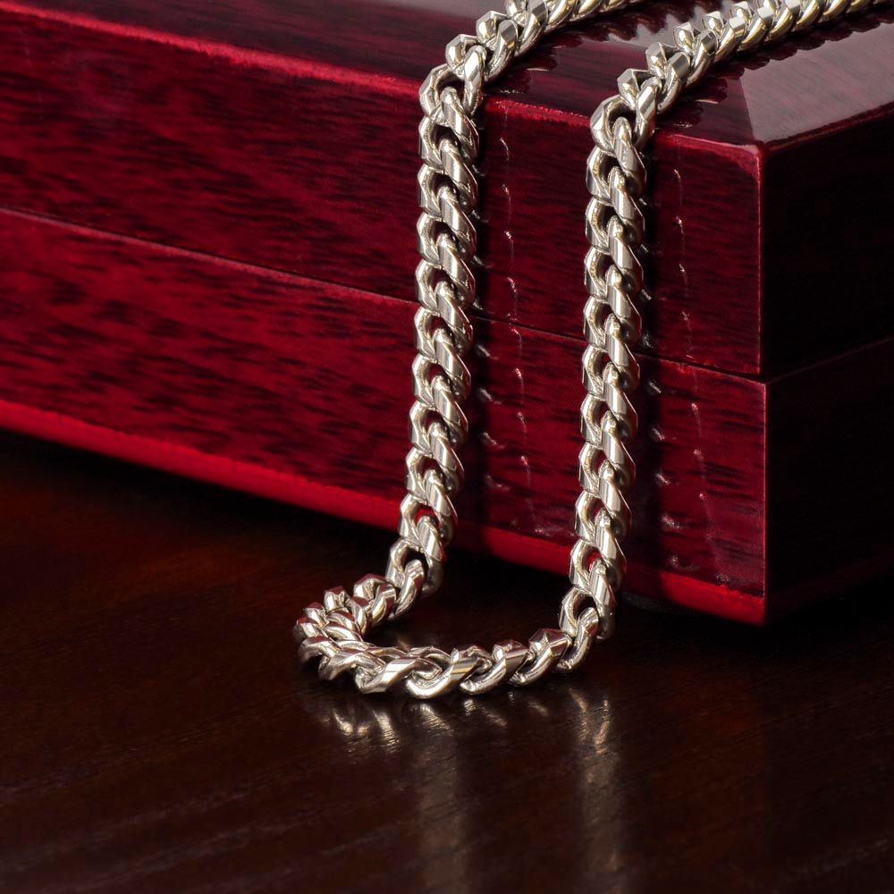 Dad Blessed Cuban Link Chain Necklace for Men