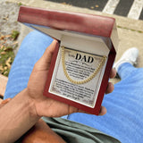 Dad Blessed Cuban Link Chain Necklace for Men