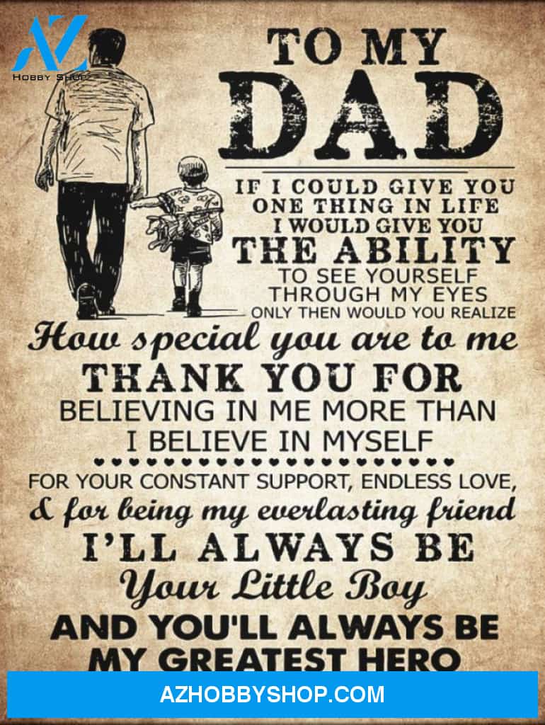 Dad Canvas To My Dad If I Could Give You One Thing Son Vintage Canvas Wall Art Full Size