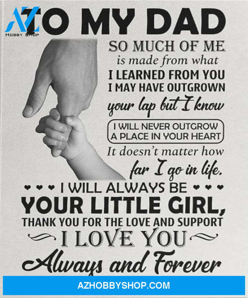 Dad Canvas To My Dad So Much Of Me Is Made From What Daughter Hands Canvas Wall Art Full Size