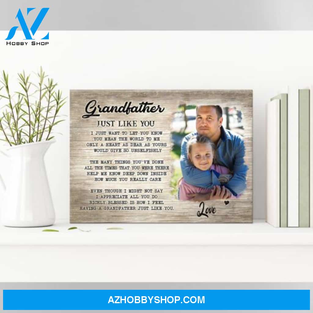 Dad Custom Text and Photo - Personalized Canvas, Canvas Wall Art, Wall Decor Visual Art Fathers, Happy Father's Day, 1st Fathers Day Pg0005