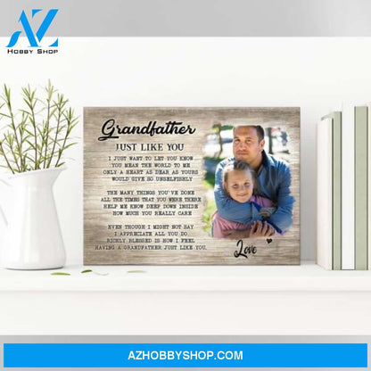 Dad Custom Text and Photo - Personalized Canvas, Canvas Wall Art, Wall Decor Visual Art Fathers, Happy Father's Day, 1st Fathers Day Pg0005