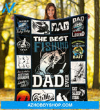 Dad Fishing Blanket Gift For Dad The Best Fishing Dad Ever Fleece Blanket, Gift Ideas For Father's Day, Dad and Daughter