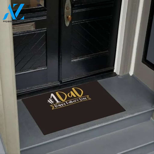 Dad Happy Fathers Day Doormat Welcome Mat House Warming Gift Home Decor Funny Doormat Gift Idea