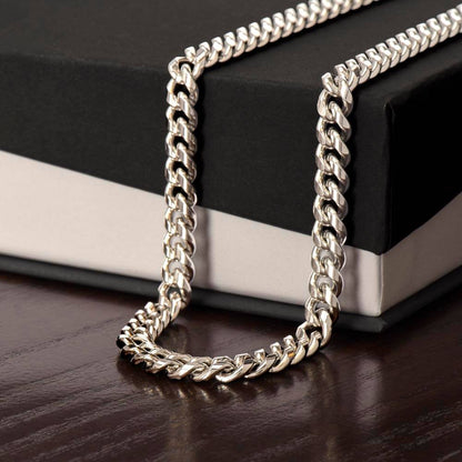 Dad Hero Chauffeur Mentor Friend Cuban Link Chain Necklace for Men