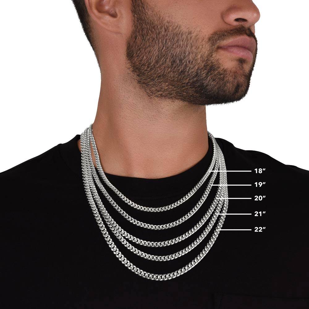 Dad Hero Chauffeur Mentor Friend Cuban Link Chain Necklace for Men