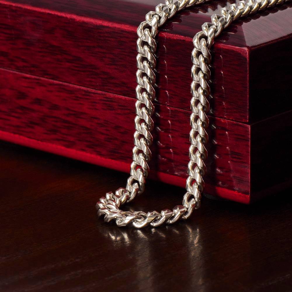 Dad Hero Chauffeur Mentor Friend Cuban Link Chain Necklace for Men
