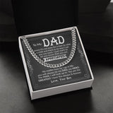 Dad I Know It's Not Easy Cuban Chain Necklace for Men