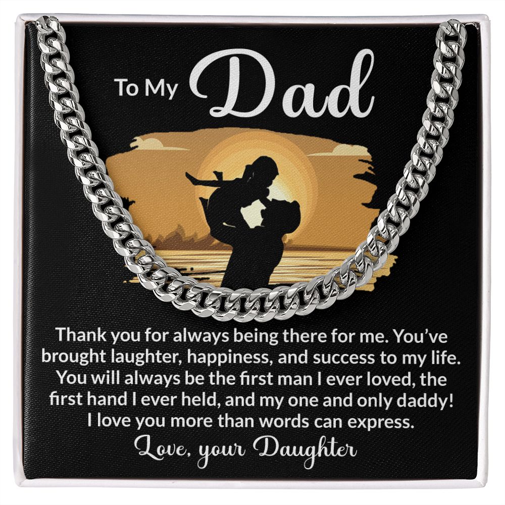 Dad My One and Only Cuban Link Chain Necklace for Men