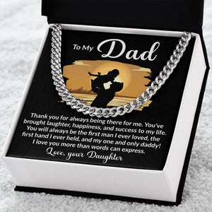Dad My One and Only Cuban Link Chain Necklace for Men