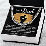 Dad My One and Only Cuban Link Chain Necklace for Men
