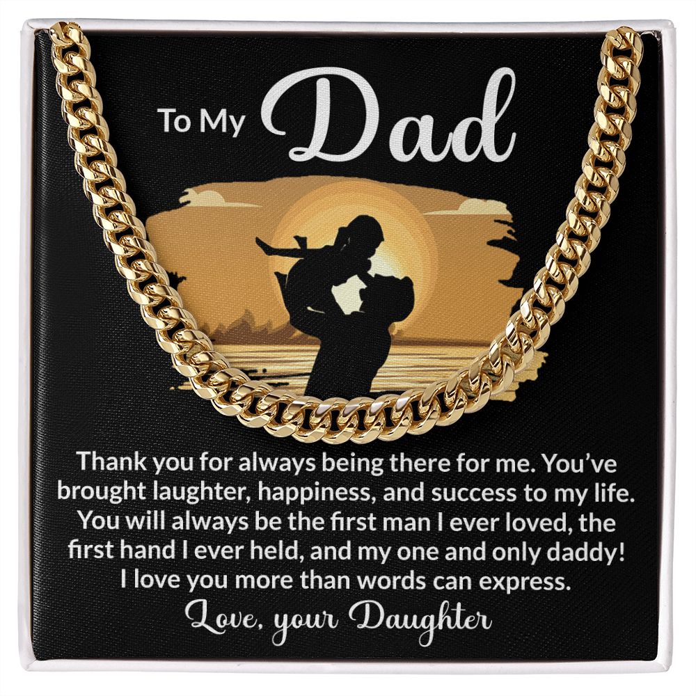 Dad My One and Only Cuban Link Chain Necklace for Men
