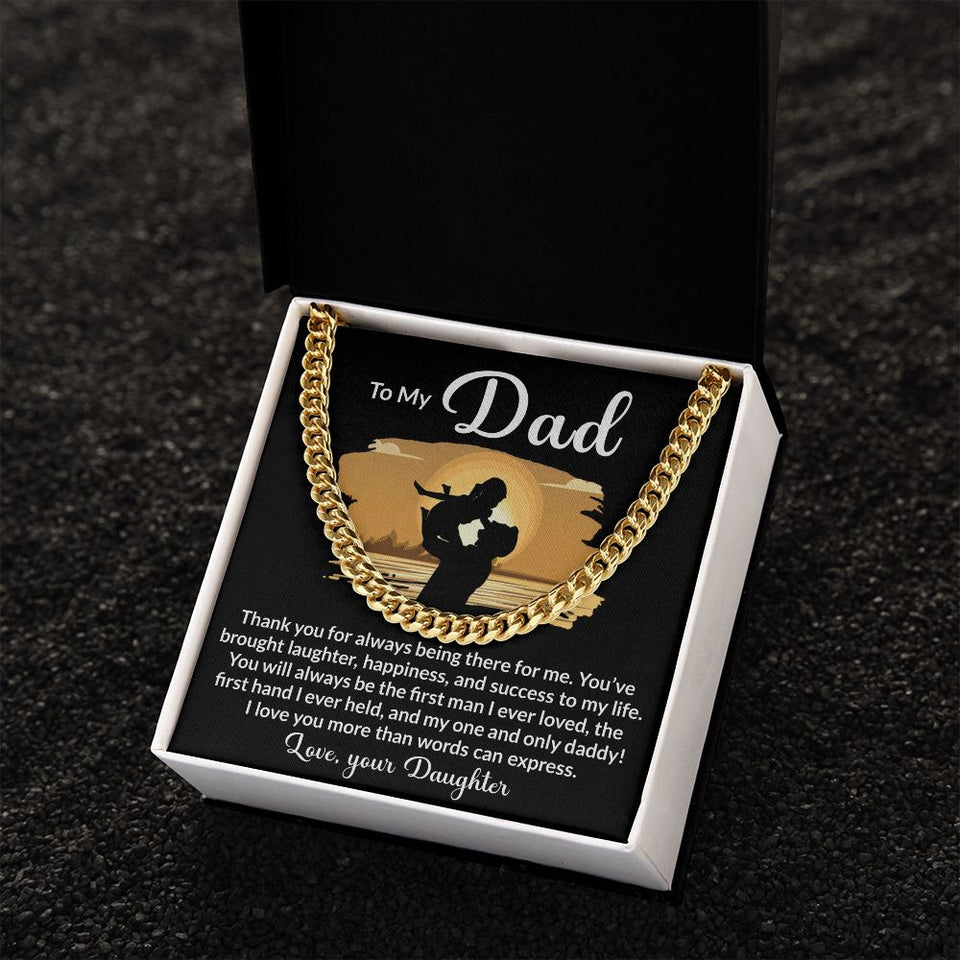 Dad My One and Only Cuban Link Chain Necklace for Men