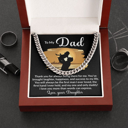 Dad My One and Only Cuban Link Chain Necklace for Men