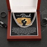 Dad My One and Only Cuban Link Chain Necklace for Men