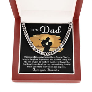 Dad My One and Only Cuban Link Chain Necklace for Men
