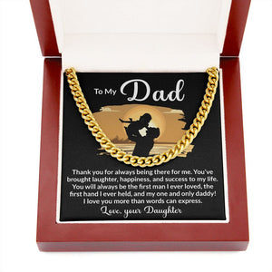Dad My One and Only Cuban Link Chain Necklace for Men