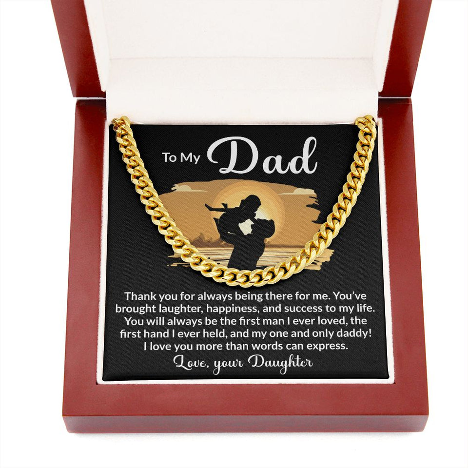 Dad My One and Only Cuban Link Chain Necklace for Men