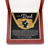 Dad My One and Only Cuban Link Chain Necklace for Men