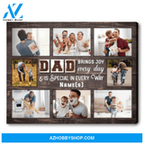 Dad Photo Collage Canvas First Father's Day Gifts