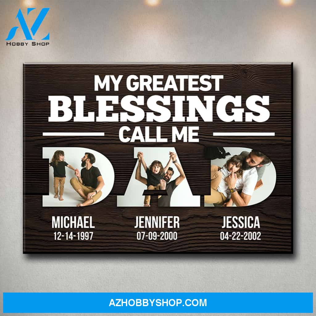 Dad Picture Premium Canvas