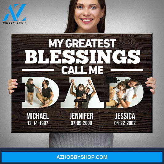 Dad Picture Premium Canvas