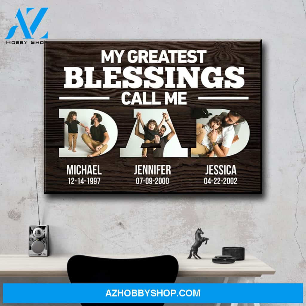 Dad Picture Premium Canvas