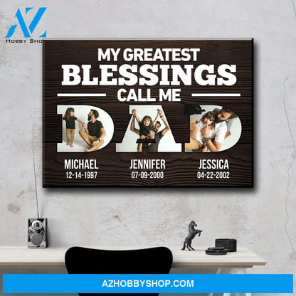 Dad Picture Premium Canvas