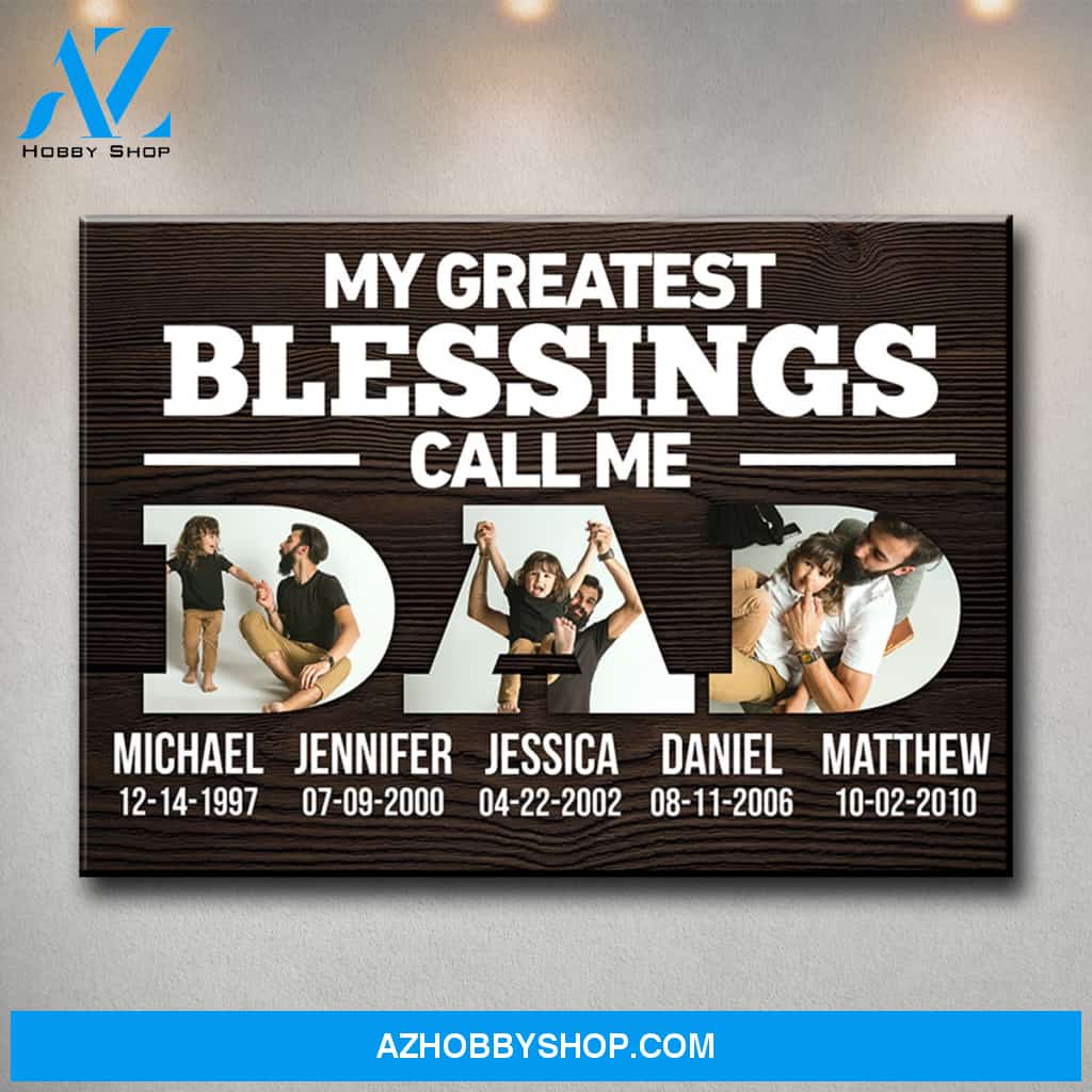 Dad Picture Premium Canvas