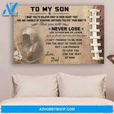 Dad Son Never Lose Canvas Wall Art, Wall Decor Visual Art