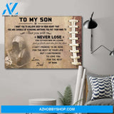 Dad Son Never Lose Canvas Wall Art, Wall Decor Visual Art