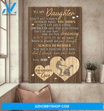 Dad to daughter - Don't let your fears keep you from dreaming - Family Portrait Canvas Prints, Wall Art