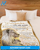 Dad To Daughter Lion You Are Braver Stronger Fleece Blanket