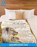 Dad To Daughter Lion You Are Braver Stronger Fleece Blanket