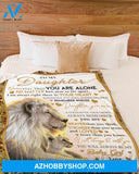 Dad To Daughter Lion You Are Braver Stronger Fleece Blanket