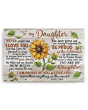 Dad to Daughter never forget that I love you - Poster/Canvas - Gift For Daughter