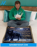 Dad To Daughter Wolf Never Feel That U Are Alone Fleece Blanket Gift For Daughter