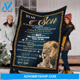 Dad To My Son My Little Boy My Son Forever Lion Blanket Quilt