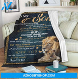 Dad To My Son My Little Boy My Son Forever Lion Blanket Quilt