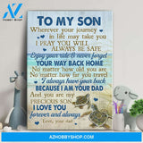 Dad to son - Turtle on the beach - You are my precious son - Family Portrait Canvas Prints, Wall Art