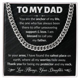 Dad You Are My Anchor Cuban Link Chain Necklace