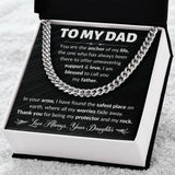 Dad You Are My Anchor Cuban Link Chain Necklace