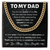 Dad You Are My Anchor Cuban Link Chain Necklace