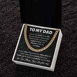 Dad You Are My Anchor Cuban Link Chain Necklace