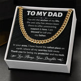 Dad You Are My Anchor Cuban Link Chain Necklace